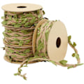 Miniatyrbillede 1 af 5: 4 ruller burlap blad bånd til jungle safari fødselsdagsfest dekorationer