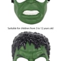 Miniatyrbillede 2 af 5: Hulk Maske til Børn Superhelte Kostumer Børnefødselsdagsfester, Hulk Legetøj Gaver til Halloween Cosplay Maskerade Fester (Hulk Maske)