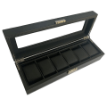 Miniatyrbild 2 av 3: Watchbox / Klockbox 6 klockor -  Lyxmodell i svart carbon Svart