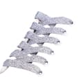 Glänsande skosnören - 140 cm (1 par) Silver Silver
