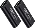 USB C hona till hona-adaptrar (2), stöder snabbladdning och dataöverföringsutvidgning, 10 Gbit/s hastighet