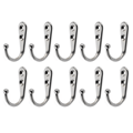 Väggkrokar med skruvar 10-pack Silver Silver