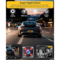 Miniatyrbild 4 av 4: Bilkamera AQV ZD60A WiFi & APP Kontroll Dashcam 4K/2.5K + 1080P + 1080P Nattseende Infraröd G-sensor Med 64Go Kort