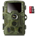 Miniatyrbild 1 av 4: COOLIFE Jaktkamera H881 PLUS 48MP 4K vidvinkel 125° Night Vision 25m 850nm LED 0.1s Capture IP67 Vattentät Med 32GB kort Grön