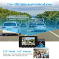 Miniatyrbild 2 av 4: Abask A8 Bilkamera 4K 1080P GPS DashCam 310° Vinkel G-sensor HDR Infraröd Night Vision Parkeringsövervakning