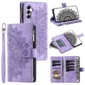 For Samsung Galaxy A17 / A26 Wallet Case Mandala Flower Pattern Purple Lila purple