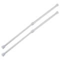 2X Teleskopisk Duschstång Duschdraperistång Teleskopstång Dusch Vit 30-50 cm White