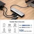 Miniatyrbilde 4 av 4: WAVLINK UHP3413 6-i-1 4K Thunderbolt 3 Type-C Enheter Hub-adapter USB-C Dockingstasjon Not Specified