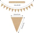 Miniatyrbilde 2 av 5: Jute vimpelbanner, 15 meter/48 stk trekantflagg vintage Ba