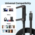Miniatyrbild 8 av 11: [13]2-i-1 Invisible Stand Charging Cable, Multi Charging Cable with Type C Multi-Angle Adjustable Stand, 240W Fast Charging C to C