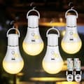 Miniatyrbild 1 av 6: 2/4-Pack Rechargeable LED Lamp with Remote Control – E27, USB, 3 Colors, Dimmable, Touch Control, Outdoor and Emergency Light 4-Pack