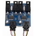 Miniatyrbilde 4 av 5: Hovedkort USB 9-pinners header 1 til 4 splitter portmultiplikator 30 cm forlengelseskabel blue
