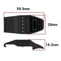 Miniatyrbillede 5 af 5: Kompatibel med Garmin TT15 opladningsdock, erstatnings USB Type C + Micro-USB opladningsdockkabel Black