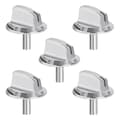 5-pack uppgraderade 5304525746 långskaftade spisknoppar, kompatibla med spishällsugnsknoppar Silver