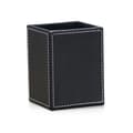 Classic Black Faux Leather Pencil Case (does not include other stationery)