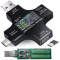Miniatyrbillede 1 af 5: Type C USB-tester Digitalt multimeter 2 i 1 med IPS-skærm til spændingsstrøm Black