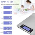 Miniatyrbild 2 av 5: Digital Kitchen Scale, Small Electronic Multifunctional, Weighs in Grams and Ounces, with Accurate LCD Display, Silver Color. AQUAFORGE