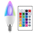 Miniatyrbild 1 av 5: Universal Compatibility RGBW Controller, IR LED Remote Control with Dimmer and Color Change Function, LED Light Controller for E14 Lighting Systems