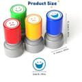 Smiley Face Teacher Stamps Set, 4 Pcs Self-Inking Emoji Stamps for Grading, Homework Feedback and Classroom Behavior