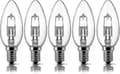 E14 SES 28W Halogenlampa Kronljus 2700K Varmvit Dimbar Ljuskälla 5-pack YVL 5 5