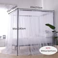Miniatyrbild 2 av 8: Fairy Tale Bed Canopy, Easy Installation with Corner Posts Mosquito Net, Breathable Polyester Material, Practical for Travel and Camping, Adjustable