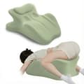 Ergonomic Pillow with Perfect 27° Angle, Multifunctional Memory Foam Wedge Pillow (Green) Vert