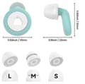 Miniatyrbilde 5 av 5: Ørepropper for sove - 1 par ørepropper 27db, gjenbrukbar silikon hørselvern, ørepropper for søvn, arbeid, konserter, studier, grønn hvit, bzz