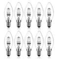 42w E14 C35 Dimbar Halogenlampa Ac 220-240v Varmvit 2700k E14 Transparent Halogenljus (10st)