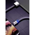 Pikkukuva 6 / 8: Magneettinen 3-in-1 latauskaapeli USB/Micro/Type-C/Lightning 1m musta black