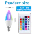 Miniatyrbild 5 av 5: Universal Compatibility RGBW Controller, IR LED Remote Control with Dimmer and Color Change Function, LED Light Controller for E14 Lighting Systems