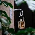 Miniatyrbild 2 av 5: 2 delar Vit hängande korgställ, vägghängande fästen Krokar, hängande växtställ, trädgårdskrokar, utomhushållare för blomkrukor Växter Lyktor foder