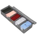 Miniatyrbillede 1 af 5: Opbevaringspose, kommode under sengen med klart vindue og håndtag - opbevaring til tøj, legetøj og mere (grå)