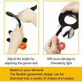 Miniatyrbillede 5 af 5: Sort Clip-on-læsebordslampe USB-bordslampe 10-niveau dæmpbar LED-bordslampe， Velegnet til sovesale, soveværelser, personlig spa