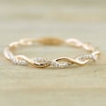 Miniatyrbild 3 av 4: Kvinnor Ring Twisted Shape Strass Smycken Utsökt Bright Luster Ring för bröllop Silver US 11