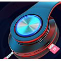 Miniatyrbillede 2 af 4: Trådløs Subwoofer Foldbart Headset Board Oplyst Bluetooth Headset (Sort Rød)
