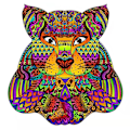 Miniatyrbild 1 av 3: Format träplanepussel (A4 Leopard)