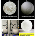 Pikkukuva 5 / 5: 3D Moon Kattokruunu-Kuu Kattokruunu Kuu Katto Valaisin Planeetta Riippuvalaisin Kuu Ravintola Baari Koti Chil