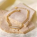 Miniatyrbild 4 av 5: Armband Square Daily Outfit Metallic Element B1376 JDB201295-WT