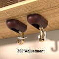 Miniatyrbild 4 av 5: Självhäftande krokar Väggkrokar Nyckelkrokar för väggdekorativa nyckelhållare Självhäftande väggkrokar Walnut