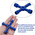 Miniatyrbillede 4 af 5: 2 STK Universal Multifunktion Cross Triangle Key Skruetrækker til Elektrisk Tog Elevator Kabinet Ventil Legering Firkantet Trian