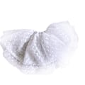 Pikkukuva 1 / 2: Mesh Polka Dot Girl Ponytail Ylisuuri hiussormus Joustavat hiussolmiot tytölle White Large