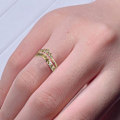 Miniatyrbild 4 av 5: 1 par Finger Circlet Enfärgad Romantisk V-form Girlang Form Matchande Dam Circlet Set Bröllopspresent Golden US 9