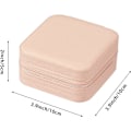 Miniatyrbillede 5 af 5: Lille pink PU læder smykkeskrin, rejse bærbar smykkeskrin til ringe, vedhæng, øreringe, halskæder, armbånd orgel