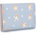 Miniatyrbillede 2 af 5: Kawaii Pung Til Piger Sød Kat Vegansk Læder Kortholder Organizer Small Trifold Dame Pung, Menw Cat A916-782 Blue