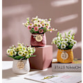 Miniatyrbild 4 av 5: Keramisk suckulentkruka med bambubricka Liten blomkruka Suckulentkruka Kaktusväxt Kruka Blomkruka Presentinnehåll