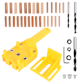 Miniatyrbild 3 av 5: 41-delars ABS Träbearbetnings Punch Locator Set med Doweling Pocket Hole Jig Verktyg