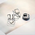 Miniatyrbild 5 av 5: 3 st/ set Mode kvinnors pil Hollow Midi Knuckle Open Finger Ring Band Present Silver