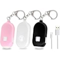 Pikkukuva 1 / 5: Musta/vaaleanpunainen/valkoinen, 3kpl ulkokäyttöön tarkoitettu LED-taskulamppu USB :llä ja sireenisireenillä ulkoiluun