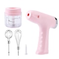 Miniatyrbillede 1 af 4: Pink Elektrisk æggepisker Hjemmekøkken Trådløs kødkværn Blender Desktop Blender Lille genopladelig hvidløgsstøder