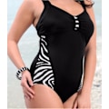 Miniatyrbillede 3 af 5: plus Størrelse Kvinder Zebra Print Monokini Badedragt Svømmekostume Strandtøj M